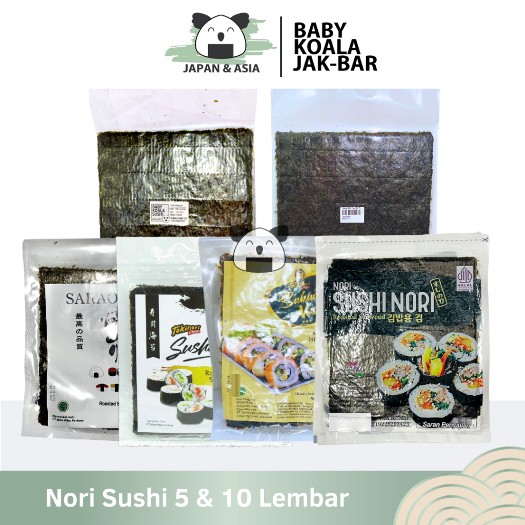 

MANJUN & YOUNG SHIN Nori Sushi 5 & 10 Lembar Halal | Sakao Tokinori Java Super Food Chung Jung One | Kimbab/ Gimbab -BKJ