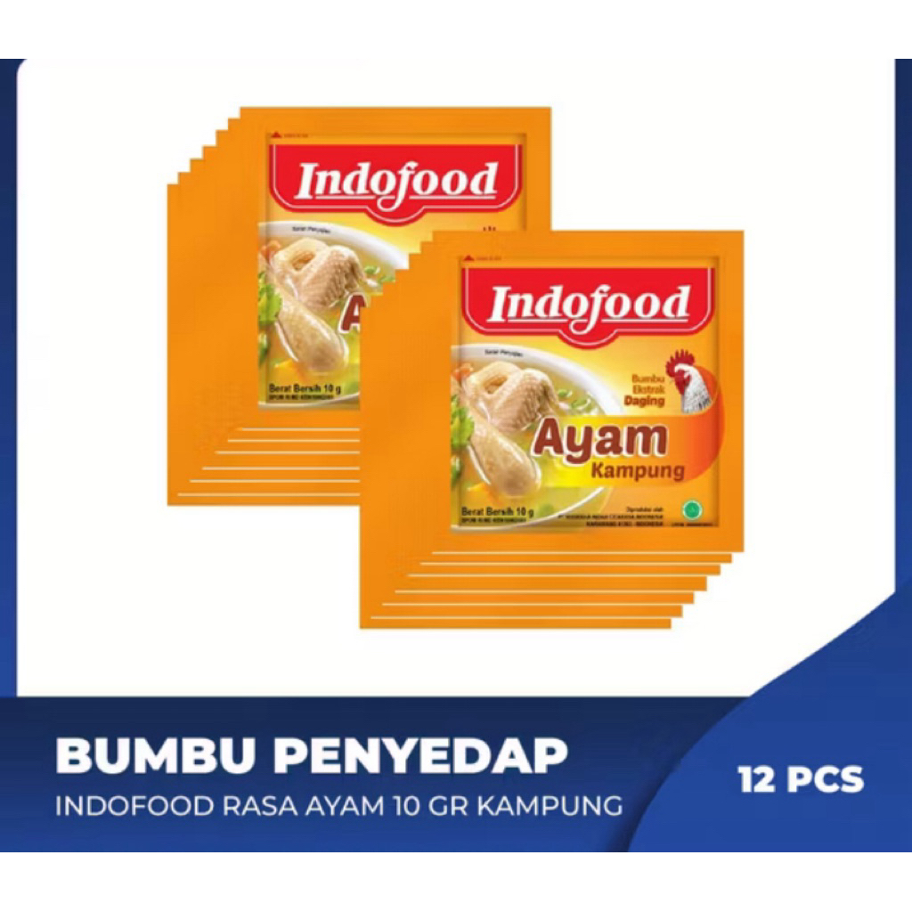 

Indofood Bumbu Penyedap Ayam Kampung 10gr – 12 pcs, Masakan Auto Gurih & Harum!