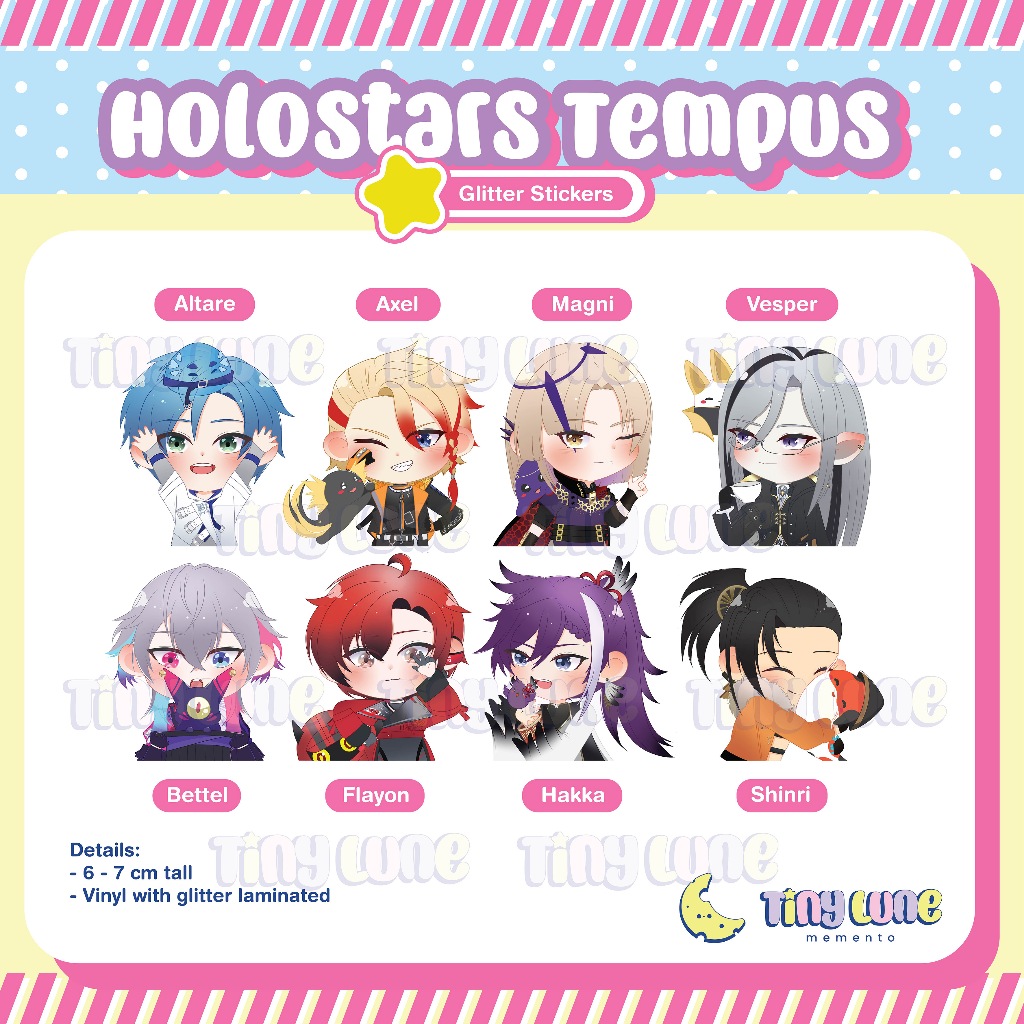 

[Glitter Sticker] Holostars Tempus Sticker (Minimal pembelian Rp.15.000)