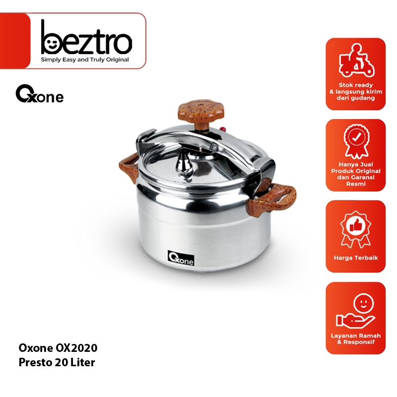 OXONE Presto 20 Liter Stainless OX2020 - Presto Alumunium Panci Masak Kapasitas 20L