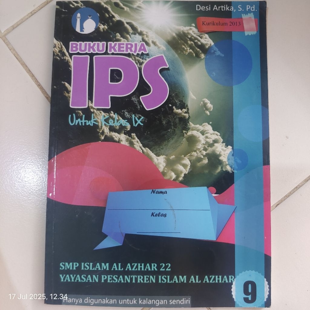 BUKU KERJA IPS UNTUK KELAS IX ORIGINAL