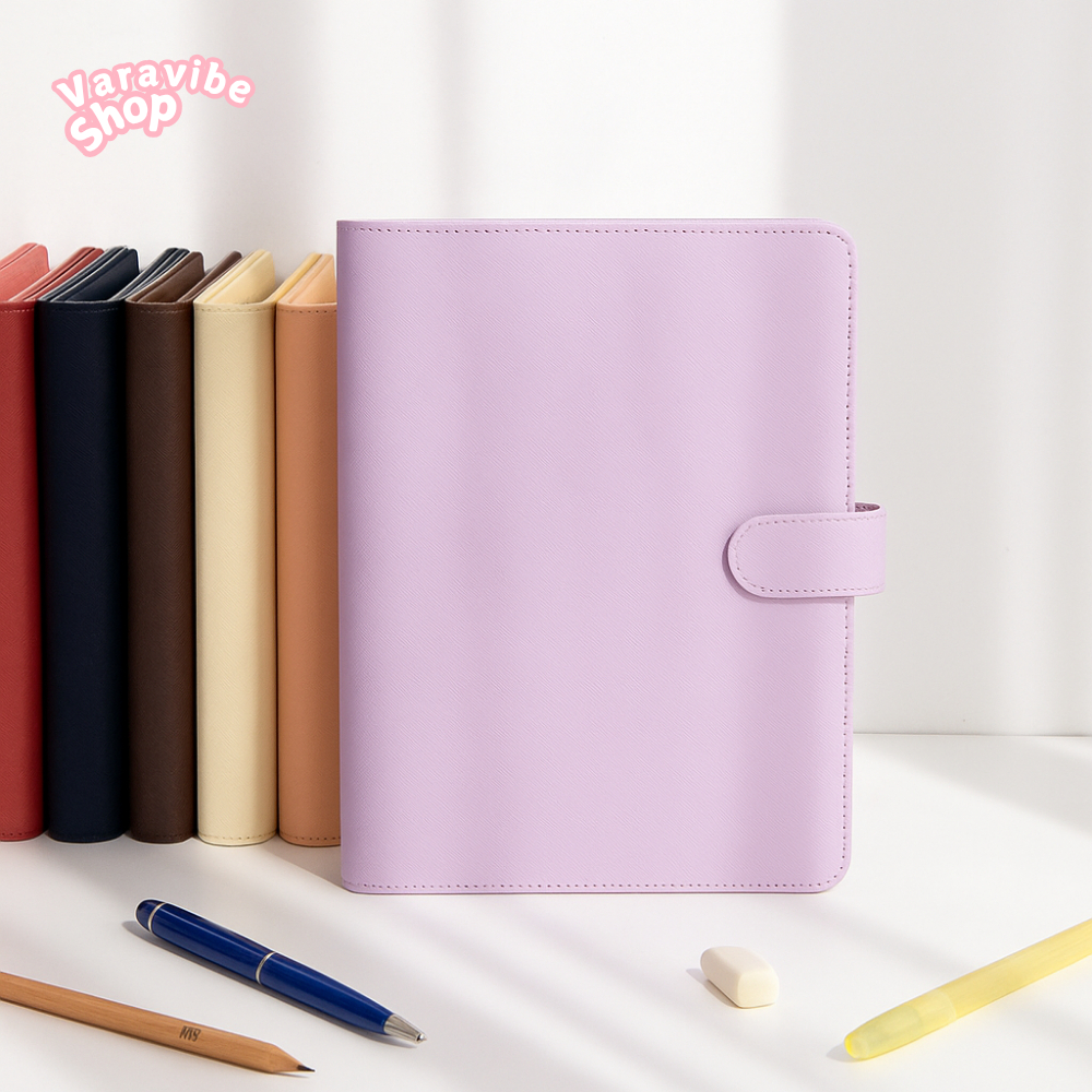 Binder Polos Exclusive B5 26 Ring Binder Kuliah 12 Warna Pilihan Agenda Kulit Buku Organizer