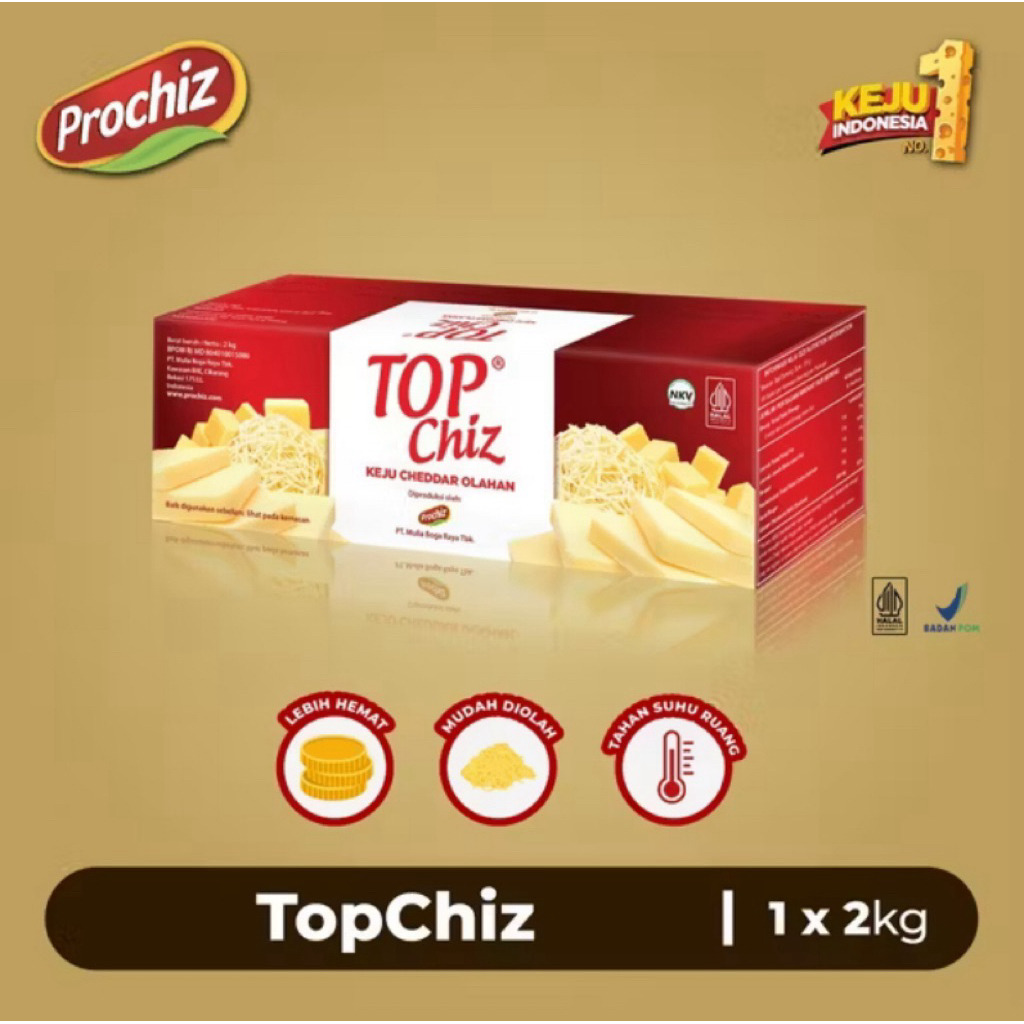 

TopChiz Keju Cheddar Olahan 2kg – Keju Ekonomis untuk Jualan & Kebutuhan Keluarga!