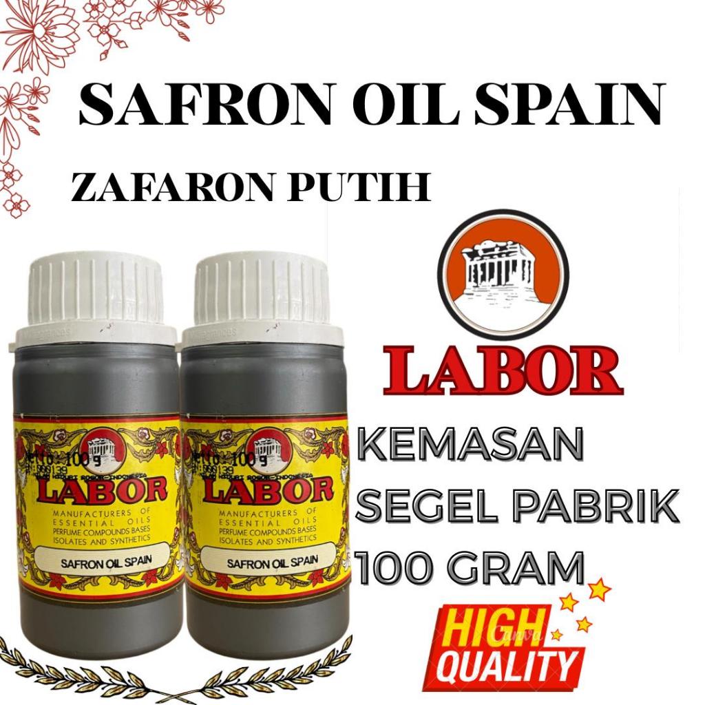 SAFRON OIL SPAIN BY LABOR SEARAH ZAFARON PUTIH KEMASAN SEGEL 100 GR BIBIT MURNI ORIGINAL PABRIK