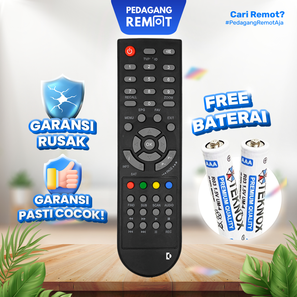 Remot Remote Receiver Parabola Tanaka Nusantara TN-01 4K HD / Transvision Nusantara HD KU / C Band