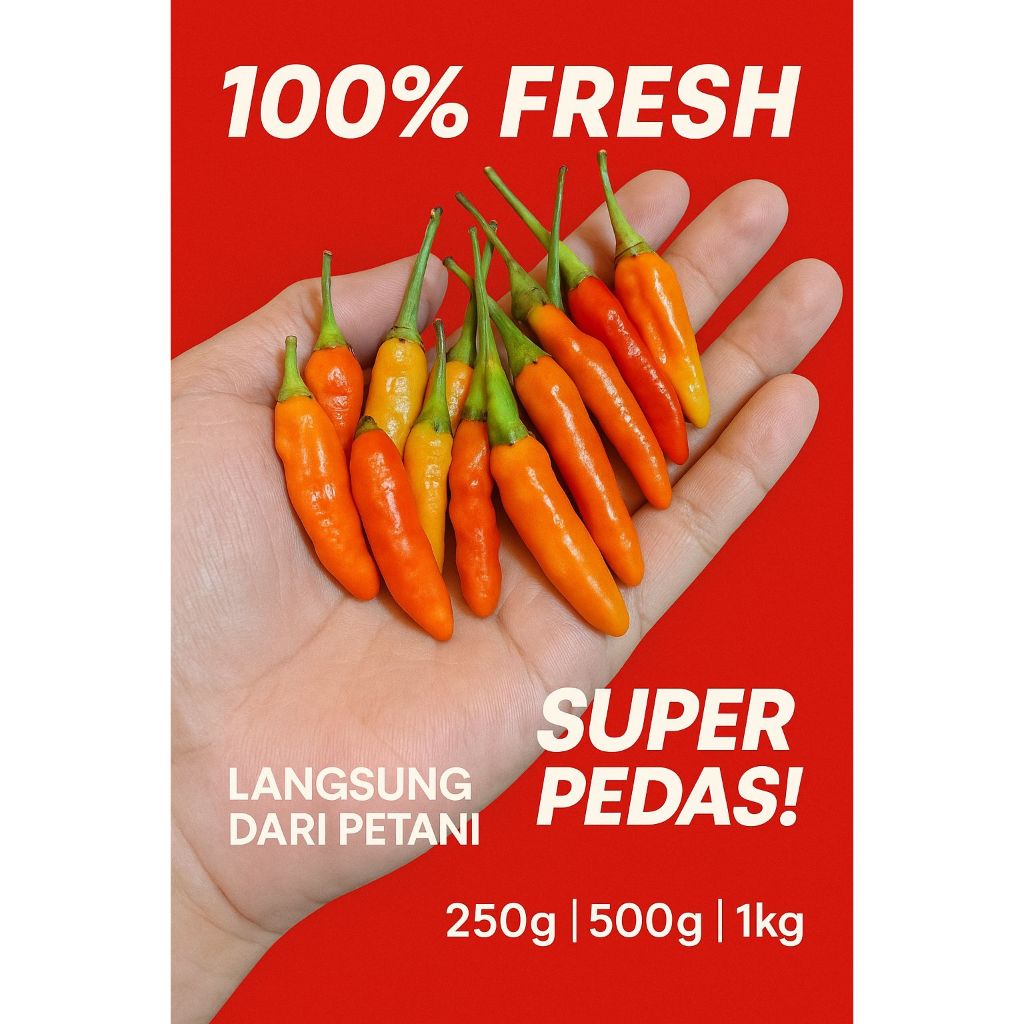 

CRM cabe cabai rawit merah 1kg murah fresh cabai setan cabe rawit setan cengek 1kg