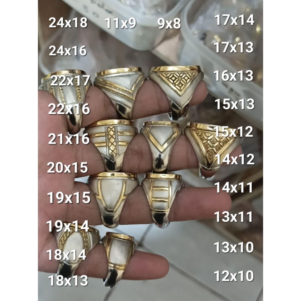 Emban cincin Alpaka Kombinasi Doff Gold