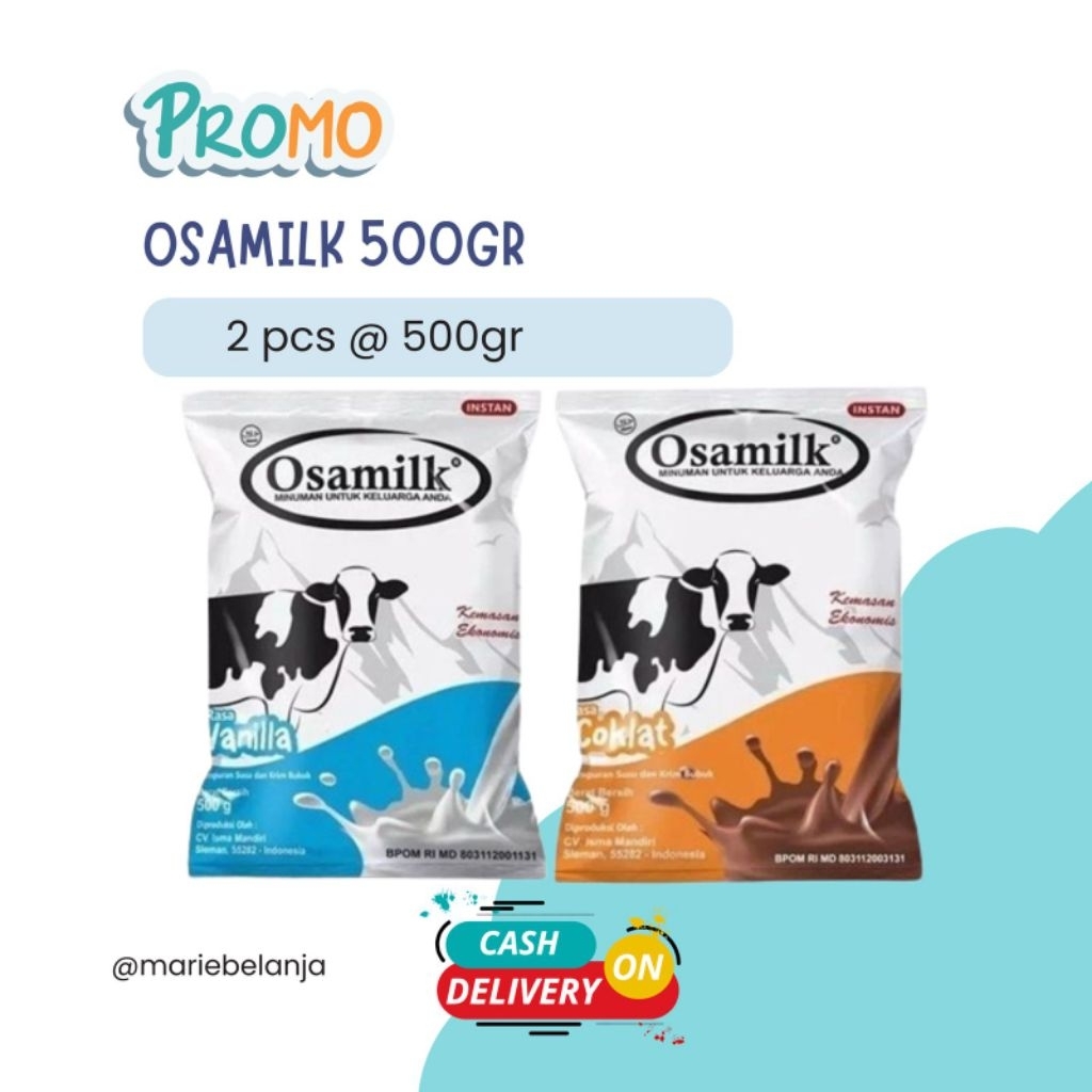 

( Promo hemat ) - Dapat 2 Osamilk @500gr , susu penggemuk badan 2 rasa bisa mix