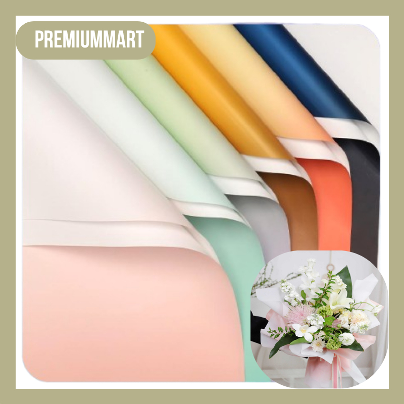 

20 LEMBAR Kertas Buket Bunga Gradient Color Cellophane Waterproof Florist KB033