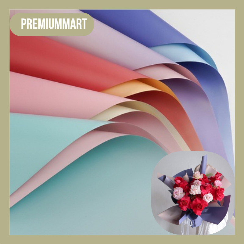 

20 LEMBAR KERTAS BUKET BUNGA/ FLOWERS WRAPPING RAINBOW WATERPROOF GRADIENT CELLOPHANE FLORIST KB034