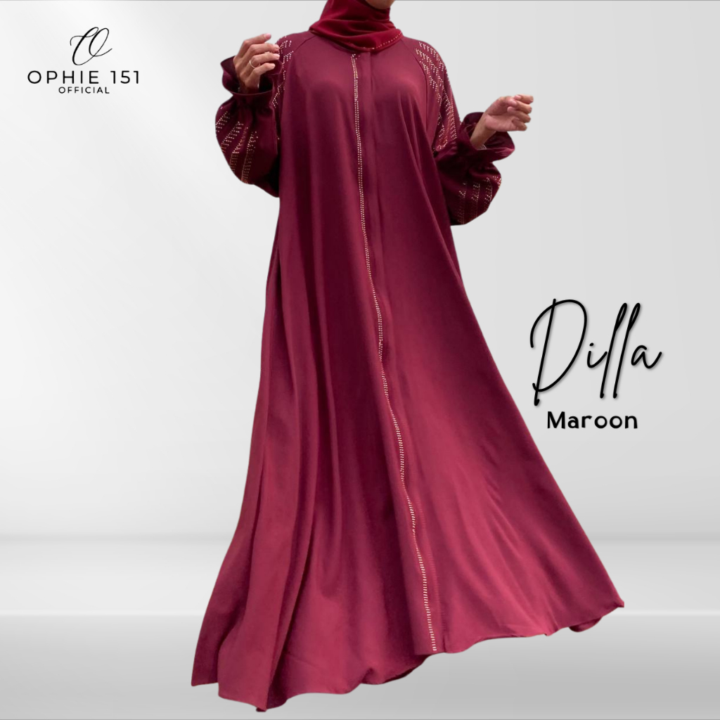 Ophie151 Gamis Dubai Premium Dilla Fashion Muslim Model Syari Elegan