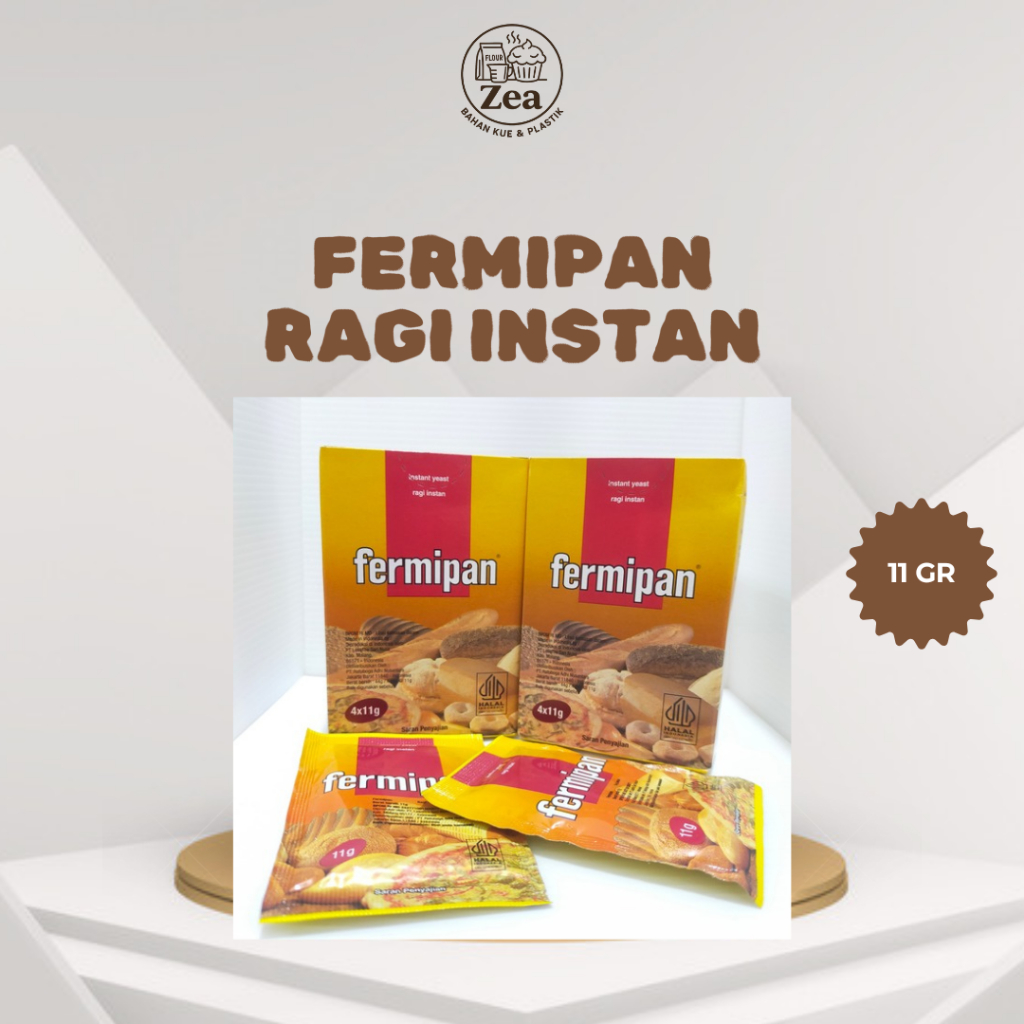 

Fermipan ragi Instan 11 gr Fermipan 1 pak isi 4 pcs Fermipan Murah