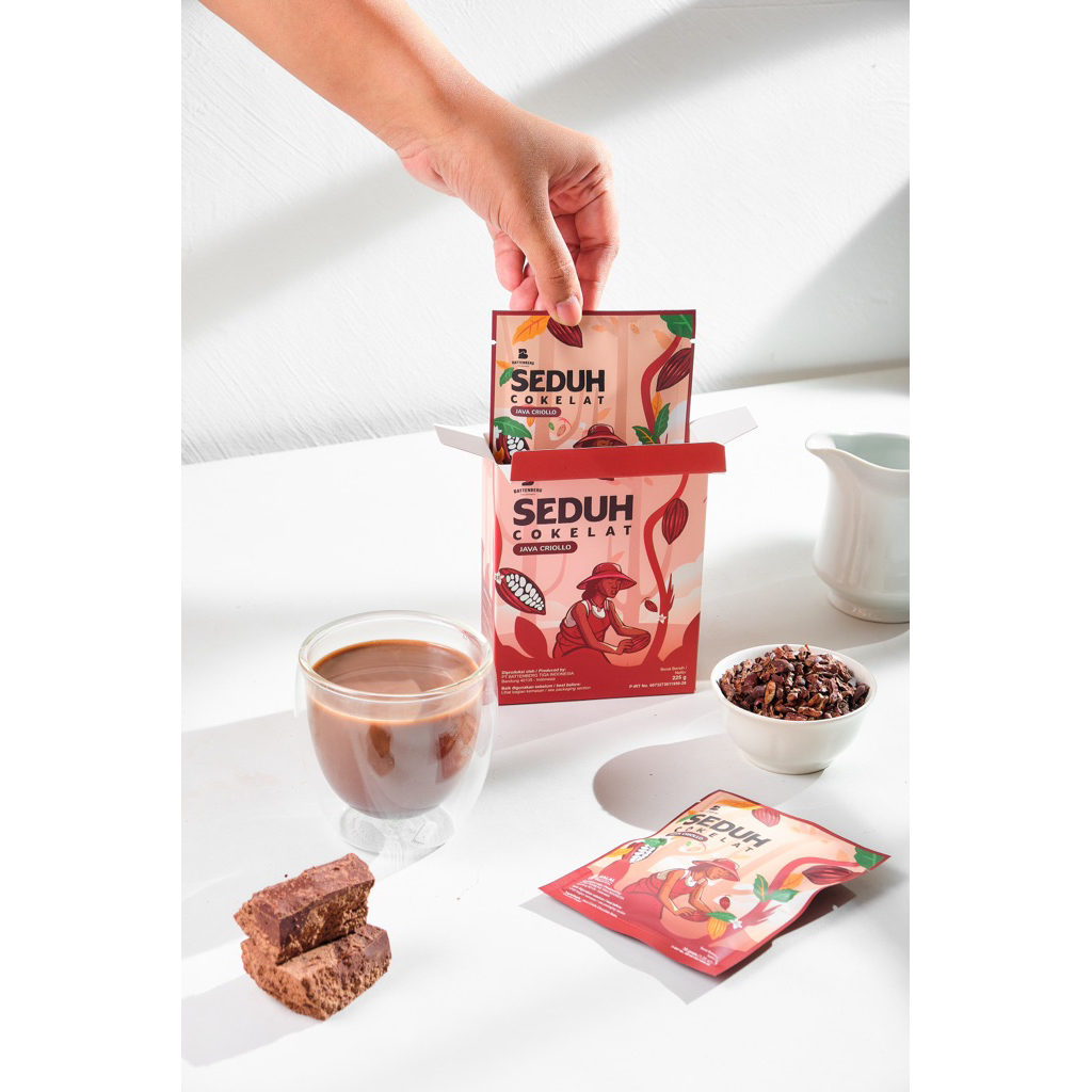

SEDUH Cokelat JAVA CRIOLLO- Minuman Bubuk Cokelat-Battenberg3 BOX (isi 3pcs)