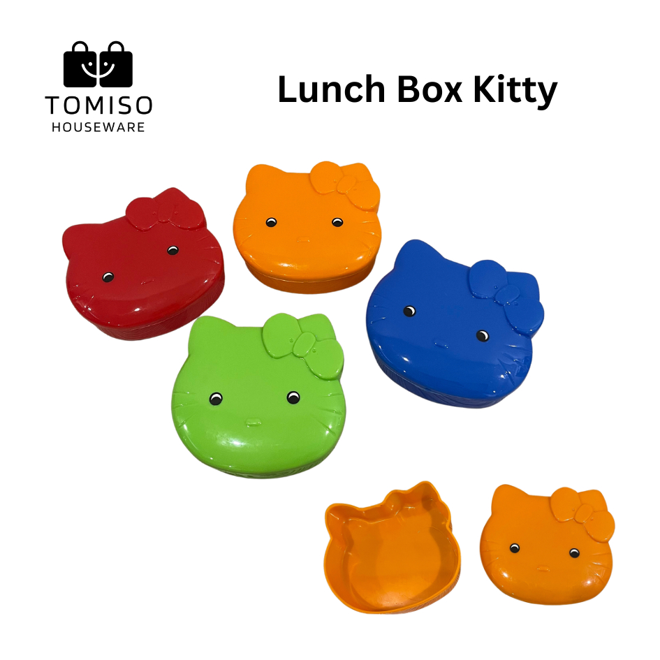 LUNCH BOX MINI KITTY | OMPRENG LUCU 4 WARNA | TEMPAT BEKAL SNACK
