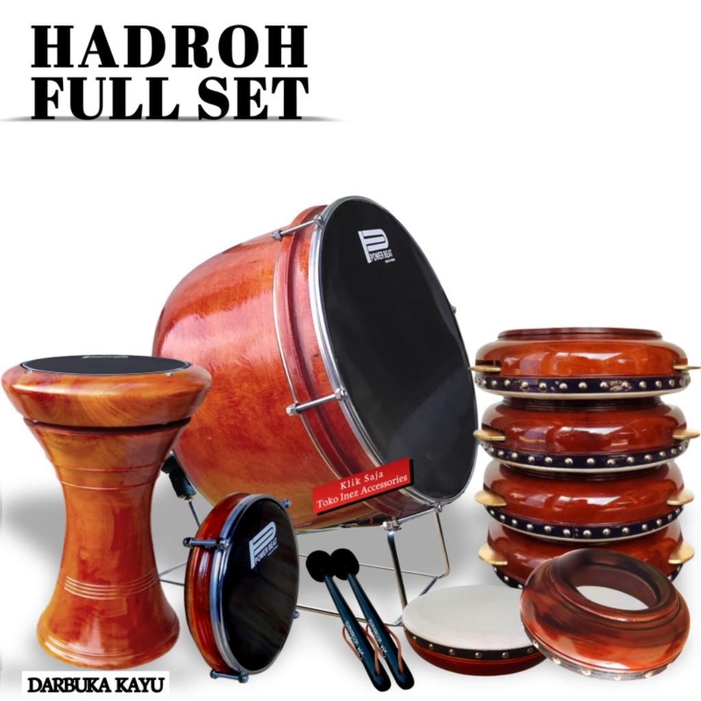 Hadroh 1 Set lengkap Warna Motif Kayu Original Termurah