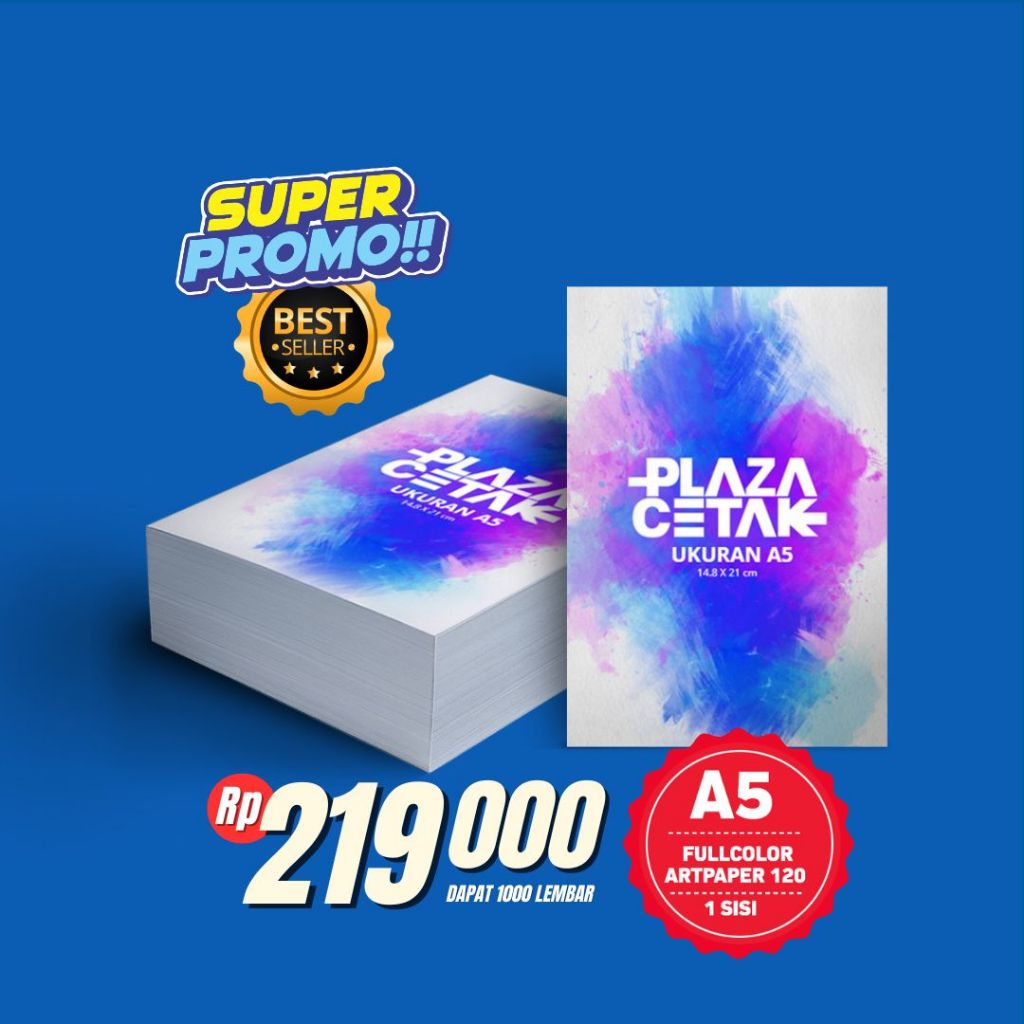 

Cetak Brosur A5 Artpaper 120 1000 lembar