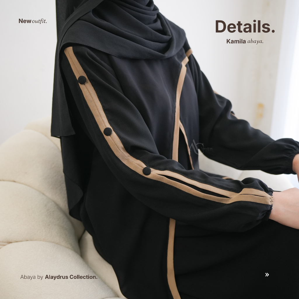 BEST SALE Alaydrus Collection Abaya Hitam Turkey Kamila Gamis Syari Muslimah Jetblack Hitam