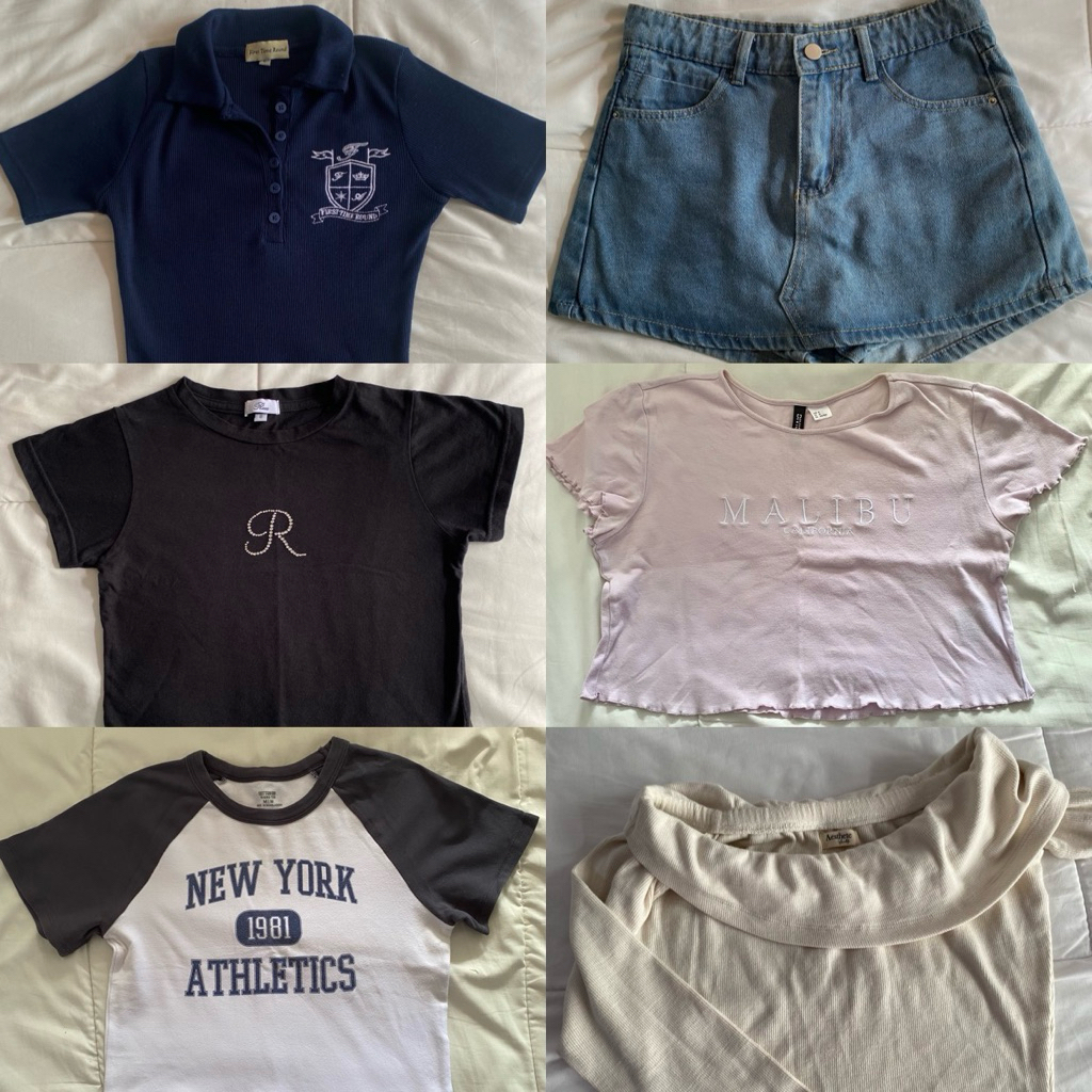 Preloved H&M Pull&Bear Cotton On First Time Round Studio Rue Aesthete Yourlife Essi Shirt Crop Polo 