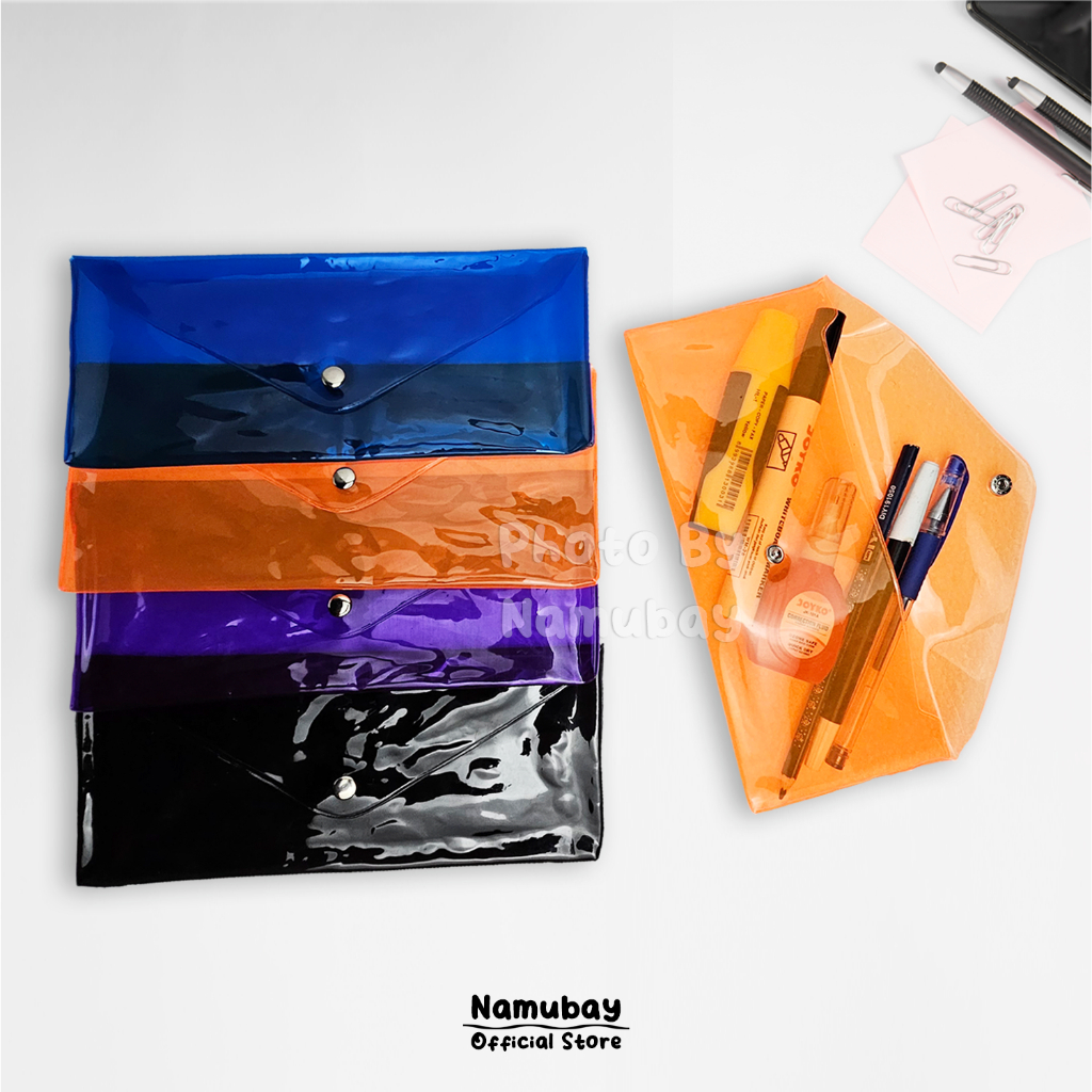 

Namubay - Tempat Pensil Transparan Penutup Kancing / Pencil Case