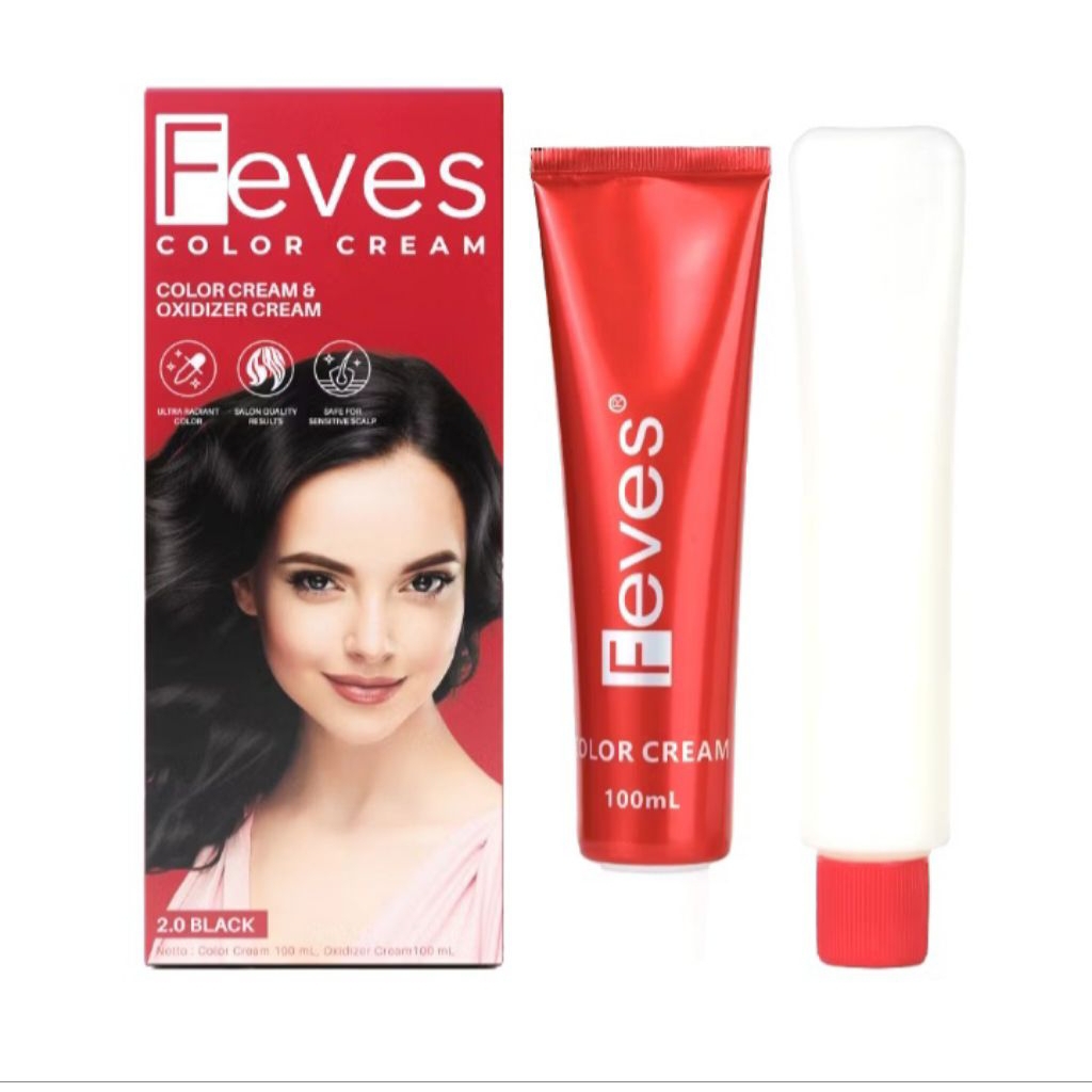 Feves Hair Color | Cat Rambut Permanent | Feves 100 ml