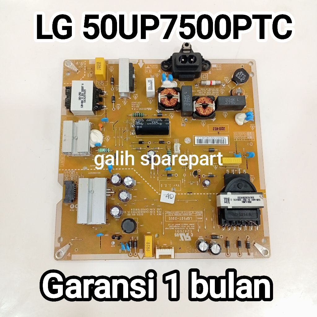 POWER SUPPLY TV LG 50UP7500PTC PSU - POWER SUPPLY TV LG