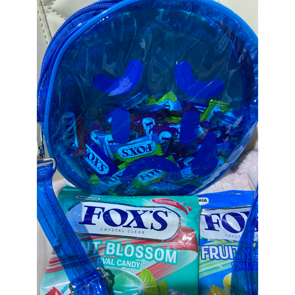 

Permen fox foxs permen gummy candy emoji emoticon PRJ JAKARTA FAIR 2025 paket tas pouch / bag emoji