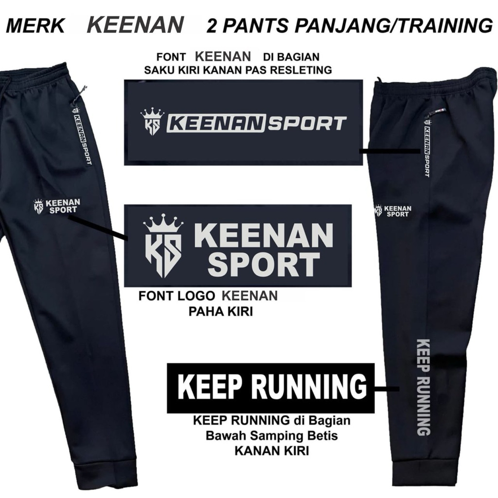 CELANA OLAHRAGA / TRENING SRETING KANTONG ATAS BAWAH/ TRENING ANAK/ TRENING DEWASA