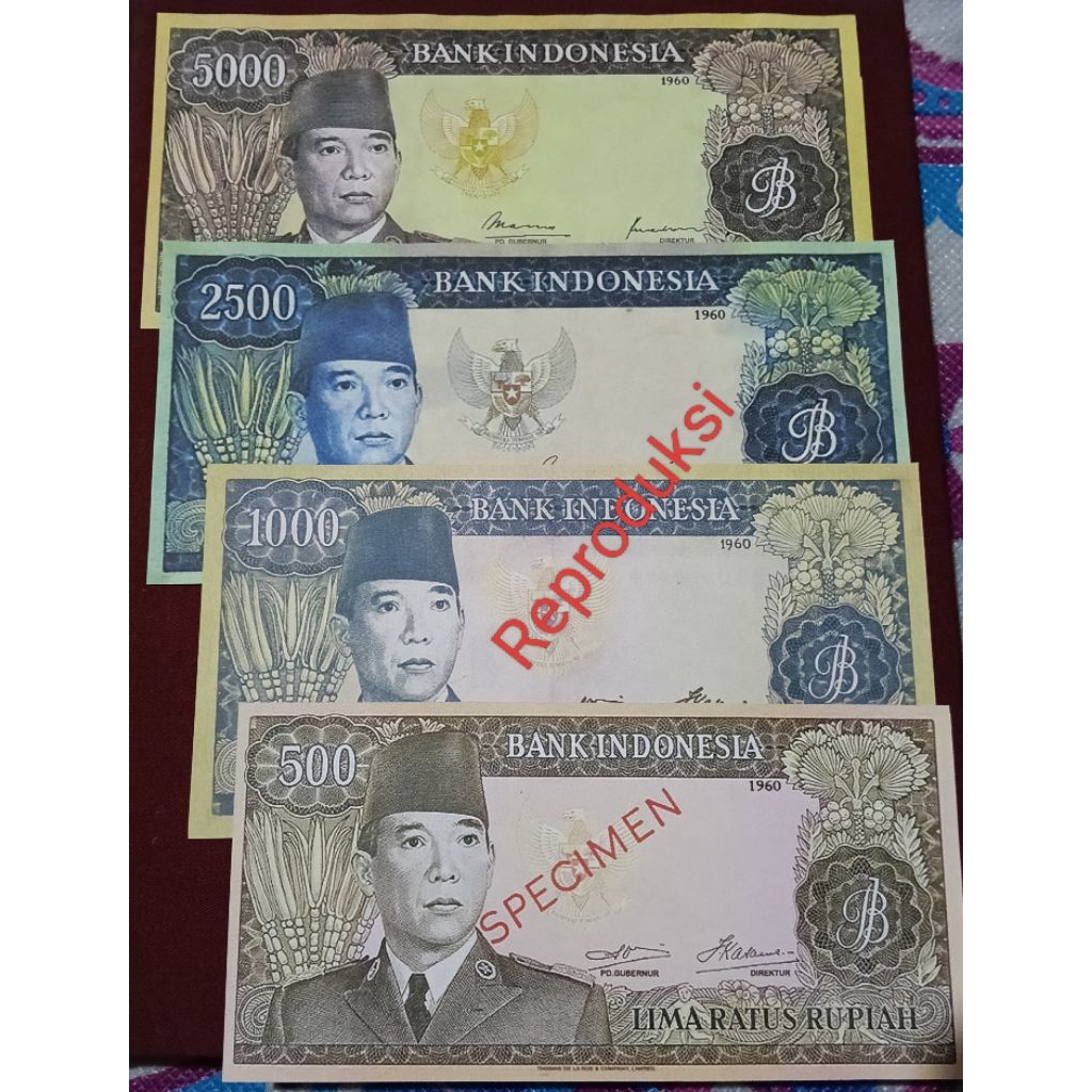 Uang REPRO Indonesia Seri Presiden Soekarno THN 1960