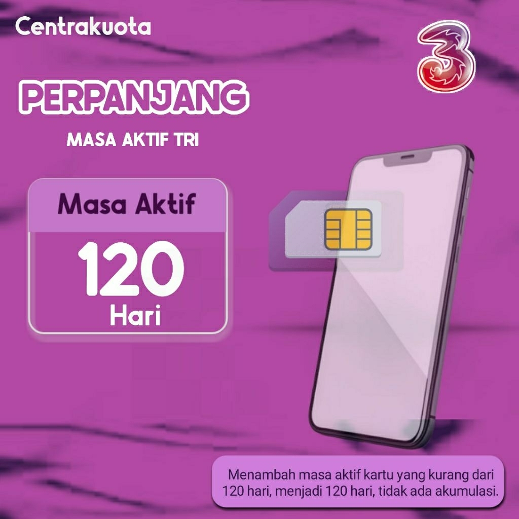 Masa Aktif Tri/Masa Aktif Kartu Tri/Masa Aktif Tri 120 Hari