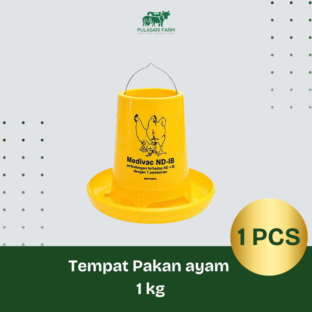 Tempat Pakan Ayam Kuning/ Tempat Pakan Ayam Medion/ tempat pakan Botol + Piring