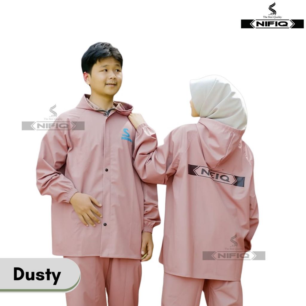 Jas Hujan Dewasa Untuk Pria dan Wanita Bahan PVC Tebal Anti Rembes Halus dan Elastis by NIFIQ