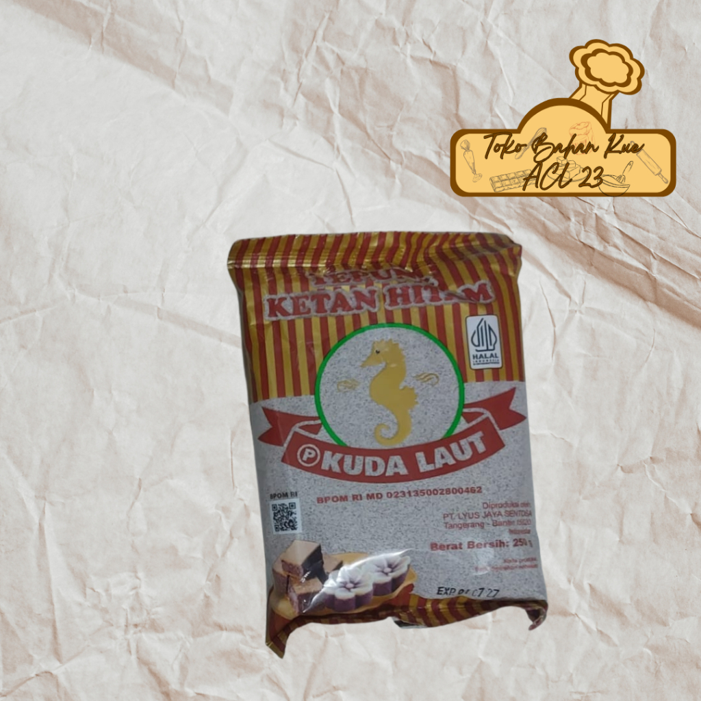 

Tepung Ketan Hitam/Tepung Pulut Hitam/Tepung Ketan Hitam Kuda Laut bolu lumer TKH Kuda Laut 250gr