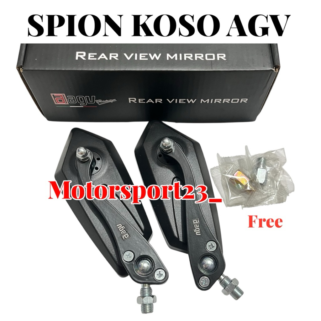 Spion Koso Variasi AGV Spion Model Segi Lima Universal Honda dan Yamaha Supra Beat Pcx Nmax Lexi Aer