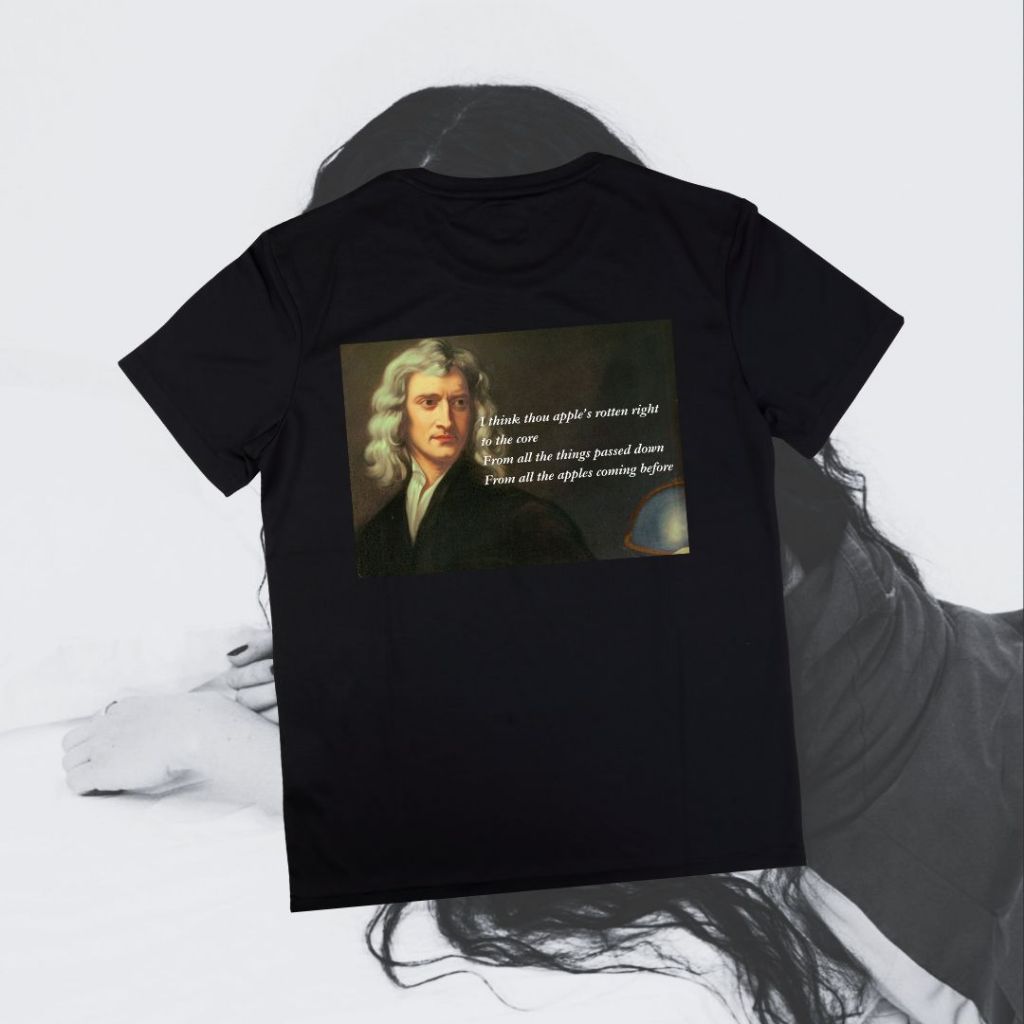 charli xcx Isaac Newton Apple T-Shirt (Kaos Charli xcx Isaac Newton)