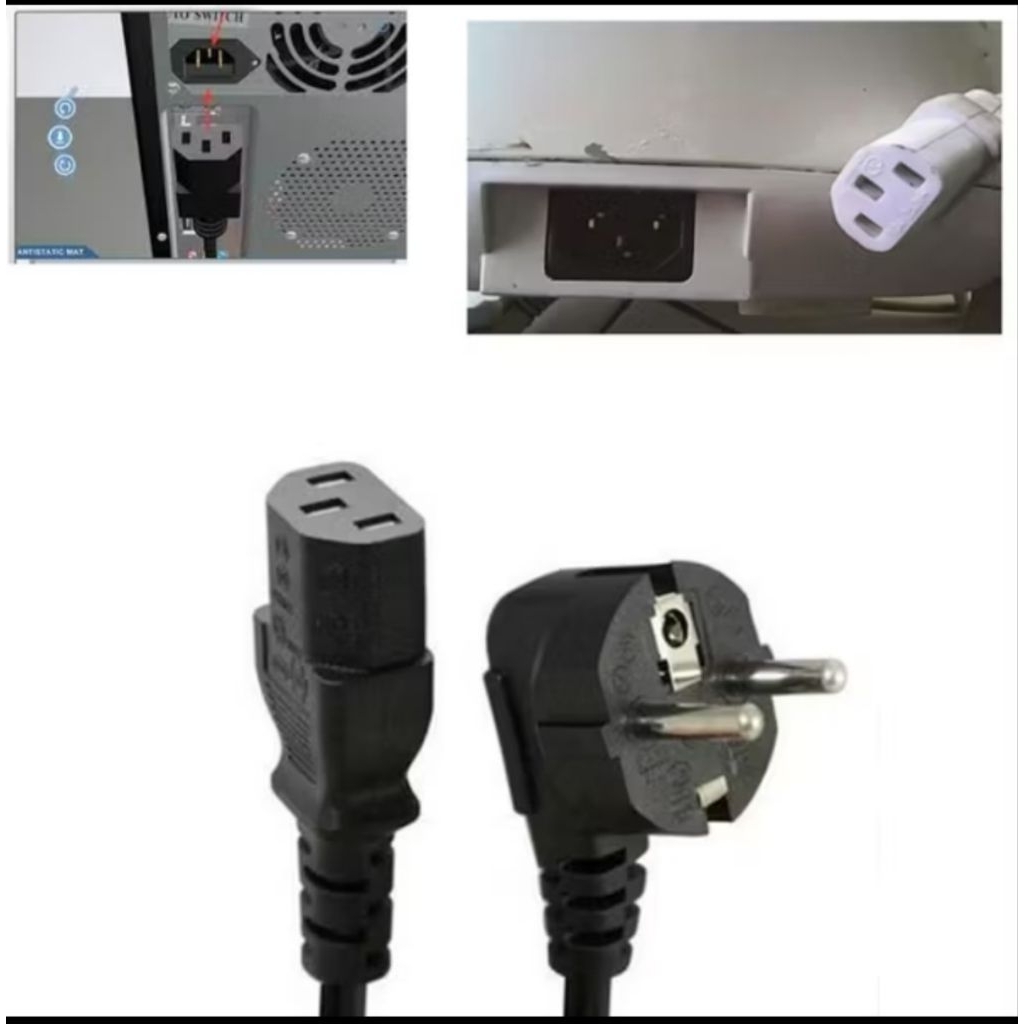 Kabel power untuk monitor dan CPU / Kabel Komputer