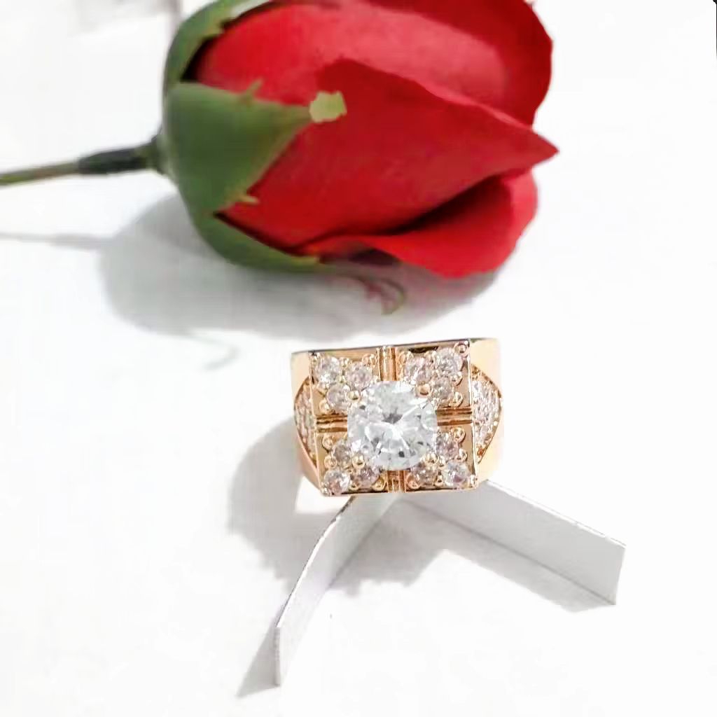 Cincin Permata Xenon Manik Emas Aksesoris Perhiasan Pria