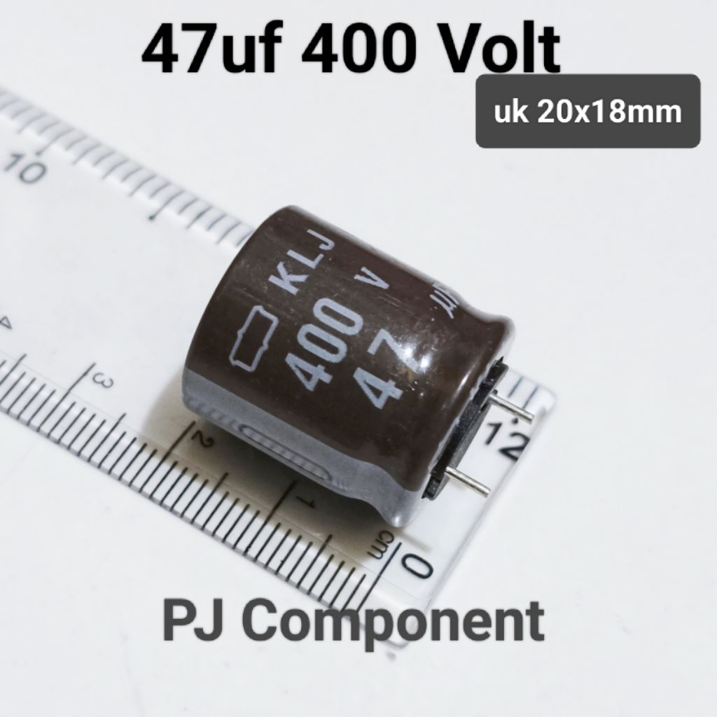 Elko 47uf 400V Capasitor Elco 47uf 400V Coklat