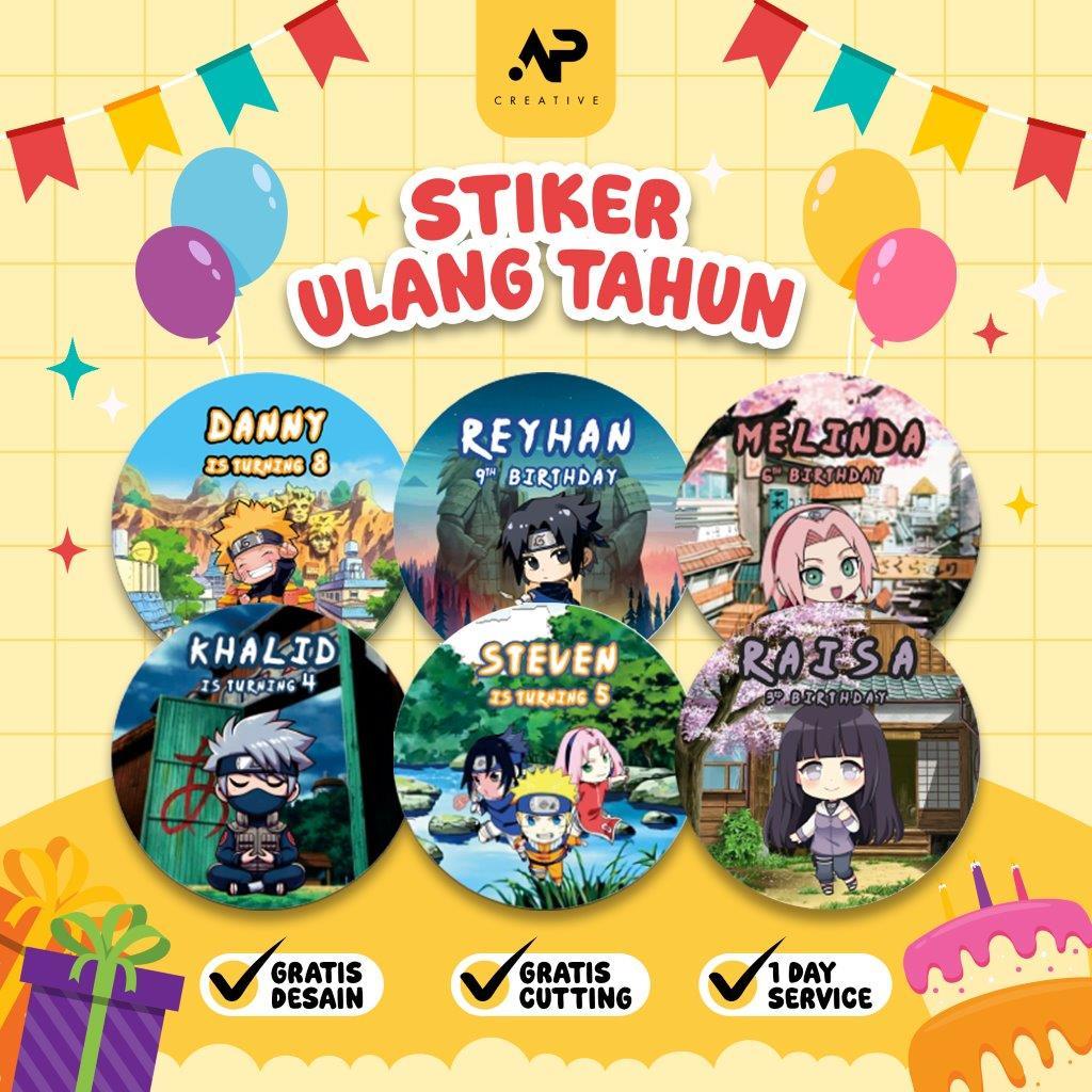 

Stiker Ulang Tahun NARUTO EDITION | Stiker Label Ulang Tahun Anak CUSTOM NAMA | Stiker Ultah Anak | Print Sticker Happy Birthday Free Design | Stiker Souvenir Ulang Tahun Anak Free Design
