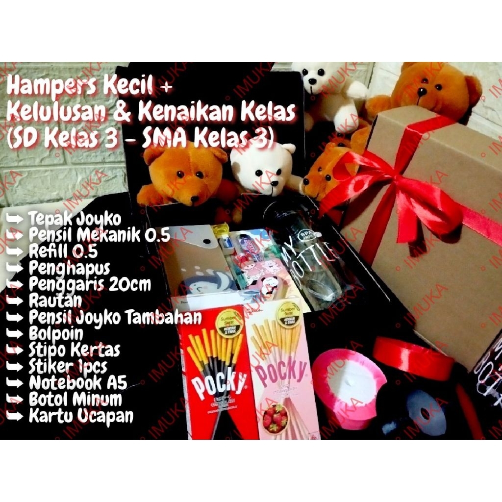 

Hampers Kecil+ 1 Kelulusan & Kenaikan Kelas (SD Kelas 3 - SMA Kelas 3)
