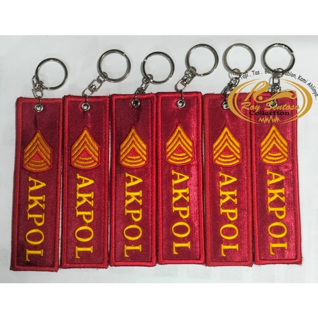 Gantungan Kunci Bordir AKPOL Pangkat