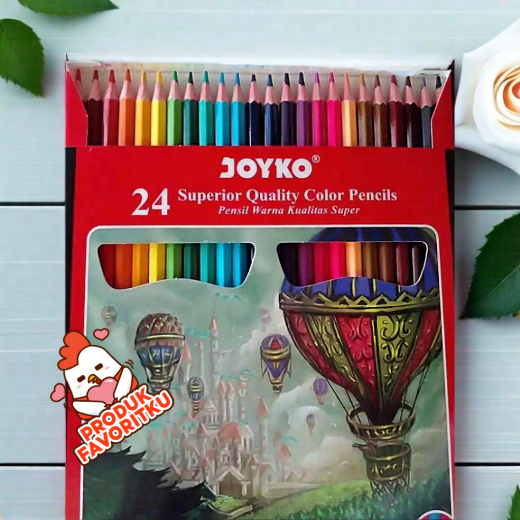 

[100%ORI/REAL pict] Pensil Warna Kualitas Super Joyko isi 24 / CP-101 Panjang