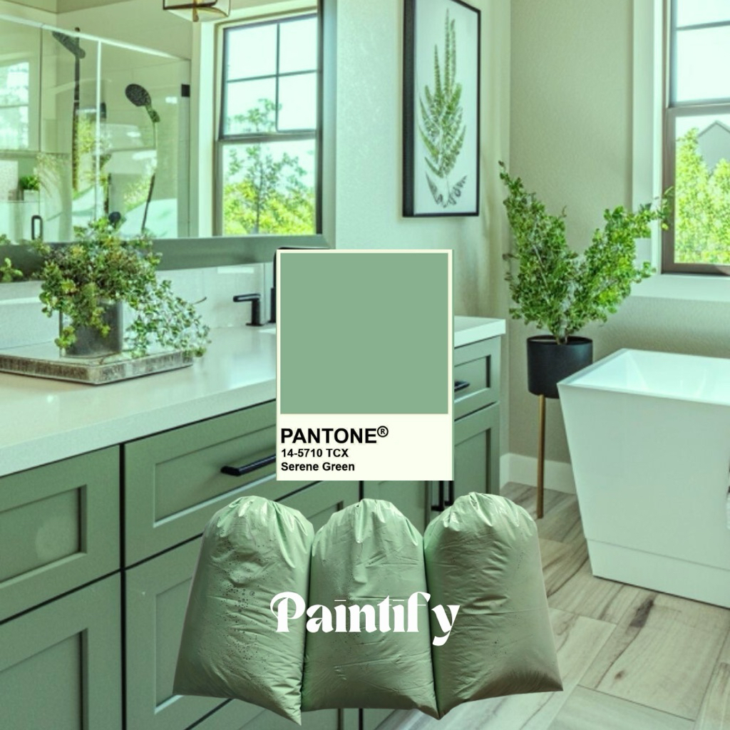 (1kg) Cat Tembok Glossy Warna Sage by Paintify