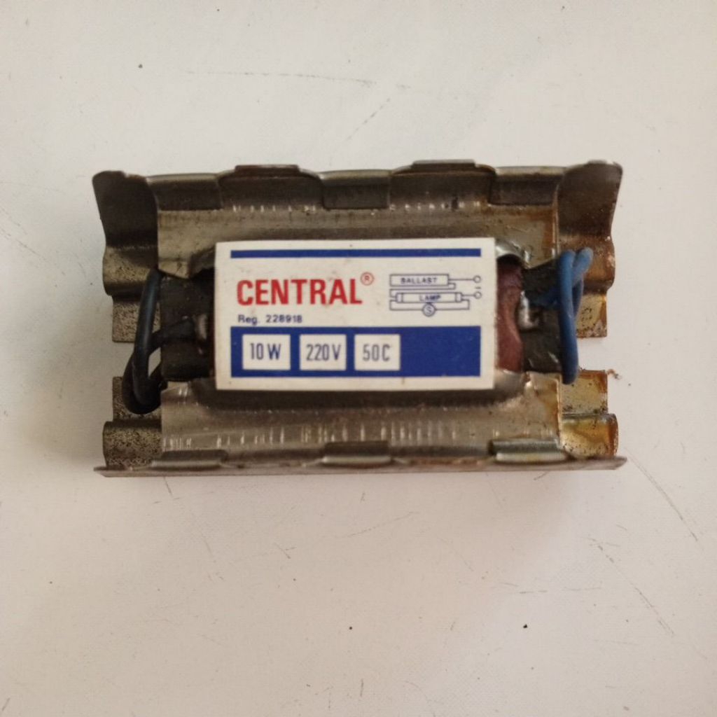 Travo/ballast lampu tl 10watt merk Central