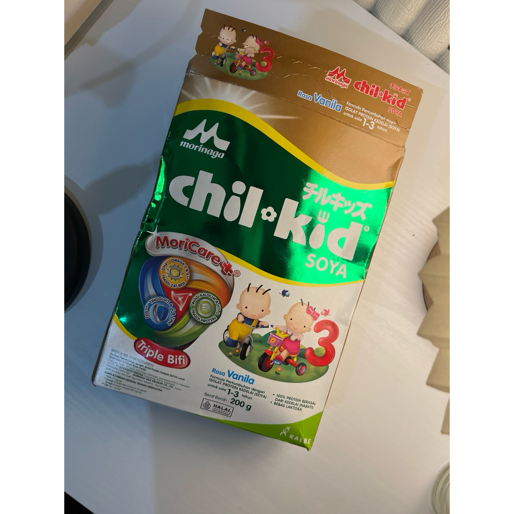 

preloved susu morinaga chil kid soya rasa vanilla 1-3 tahun