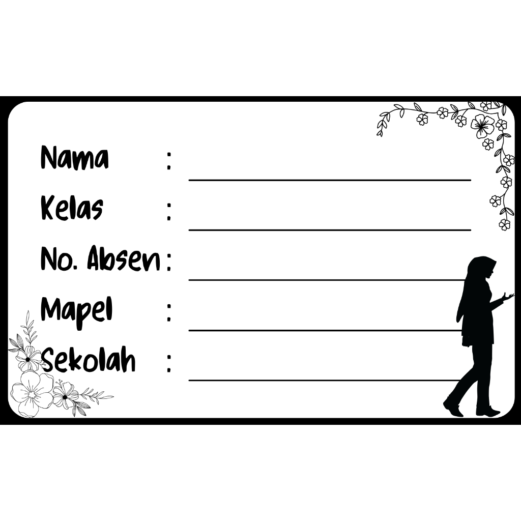 

Label nama anak sekolah tempel buku murah 8,5x5,5 cm stiker doff bisa tulis menggunakan spidol/pulpen