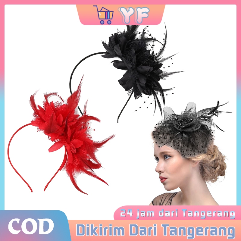 Hiasan Kepala Bulu Pesta Aksesoris Kepala Bulu Bunga Hiasan