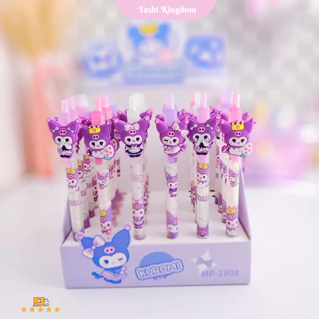 

(4pcs) Pensil Mekanik Rubber Kuromi Series / Pensil Kuromi motif premium pencil sanrio 0,5mm