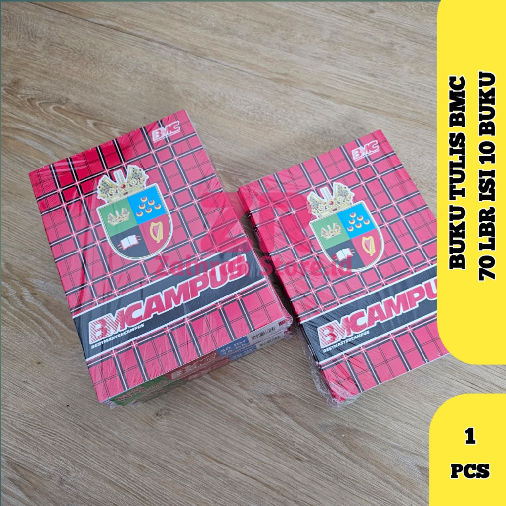 

( 1 PACK ) Buku Tulis Sekolah Panjang BMC 70 Lembar Campus 1 Pack ( 10 Buku)