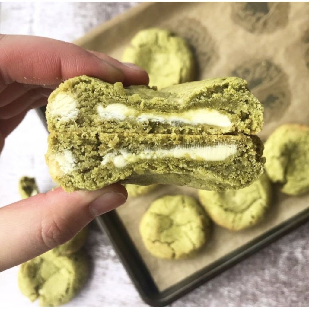 

SOFT COOKIES MATCHA CHEESE PREMIUM HOMEMADE BY BITE CO (min order 3pcs)