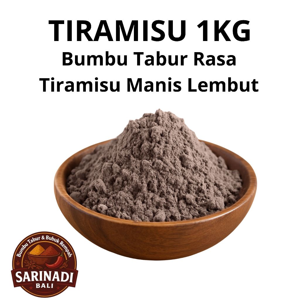 

Tiramisu 1Kg Kiloan Bumbu Tabur Rasa Tiramisu Manis Lembut